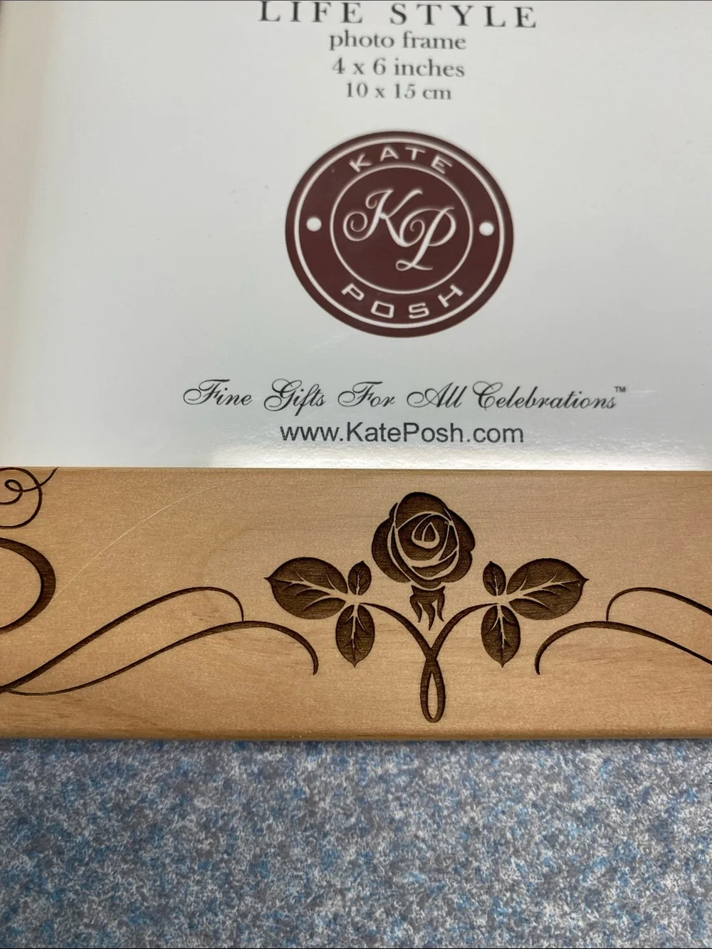 'Mother of the Groom' Wood Frame 4x6 by KATE POSH scroll work